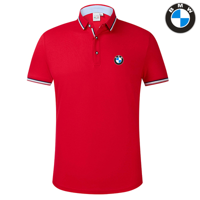 2022 Polo BMW Homme Coton épissage Couleur Col Contrasté Manche Courte